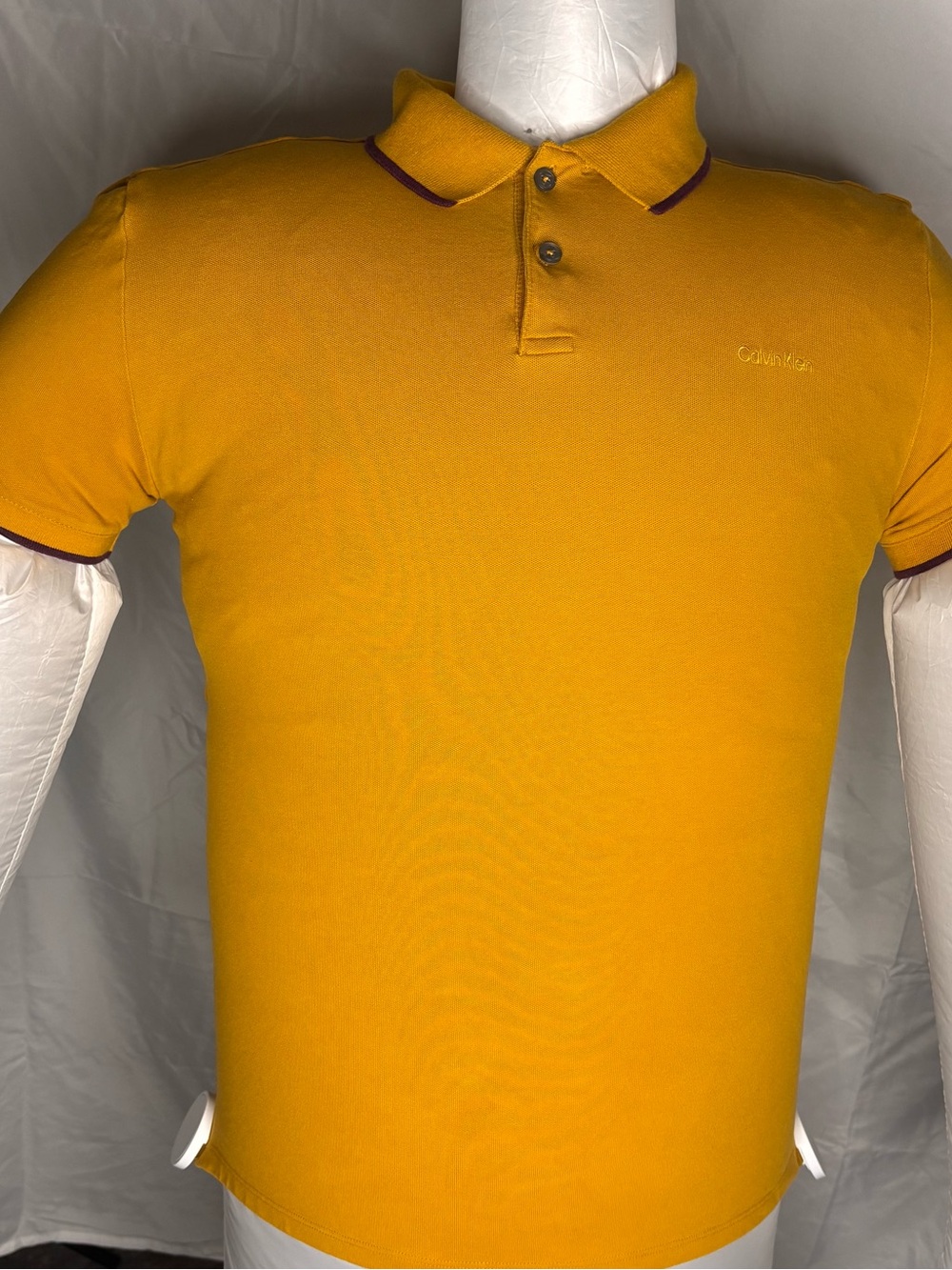 CALVIN KLEIN Men Polo golf collar Shirt Signature Logo short sleeve (US) L